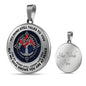 AG0608082 My Mind Still Talks To You Red Cardinals Silver Celtic Knot Tree Of Life Luxury Necklace with Back Engraving