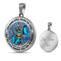 AG2008012 My Mind Still Talks To You Blue Butterflies Tree Of Life Luxury Necklace with Back Engraving
