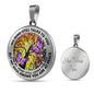 AG2108031 My Mind Still Talks To You Purple Butterflies Tree Of Life Luxury Necklace with Back Engraving