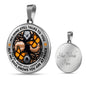 AG1508012 My Mind Still Talks To You Orange Monarch Butterflies Tree Of Life Luxury Necklace with Back Engraving