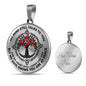 AG0608083 My Mind Still Talks To You Red Cardinals Black Celtic Knot Tree Of Life Luxury Necklace with Back Engraving