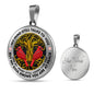 AG2008043 My Mind Still Talks To You Red Cardinals Gold Tree Of Life Luxury Necklace with Back Engraving