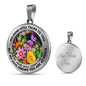 AG2908025 My Mind Still Talks To You Purple Butterflies Flower Luxury Necklace with Back Engraving