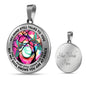 AG2108056 My Mind Still Talks To You Hummingbirds Tie Dye Tree Of Life Luxury Necklace with Back Engraving