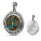 JL2407004 My Mind Still Talks To You Blue Butterflies Gold Celtic Tree Of Life And Galaxy Luxury Necklace with Back Engraving