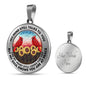 AG2508042 My Mind Still Talks To You Red Cardinals Flower Luxury Necklace with Back Engraving