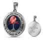 AG0608095 My Mind Still Talks To You Red Cardinals Silver Moon Tree Of Life And Galaxy Luxury Necklace with Back Engraving