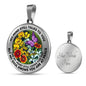 AG2908022 My Mind Still Talks To You Purple Butterflies Flower Luxury Necklace with Back Engraving