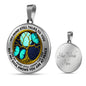 AG0608073 My Mind Still Talks To You Turquoise Butterflies Gold Moon Tree Of Life And Galaxy Luxury Necklace with Back Engraving