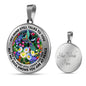 AG2808034 My Mind Still Talks To You Hummingbirds Flower Luxury Necklace with Back Engraving