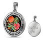 AG2908077 My Mind Still Talks To You Dragonflies Flower Luxury Necklace with Back Engraving