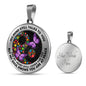 AG2408037 My Mind Still Talks To You Purple Butterflies Yin Yang Flower Luxury Necklace with Back Engraving