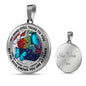 AG2008036 My Mind Still Talks To You Blue Butterflies Tree Of Life Luxury Necklace with Back Engraving