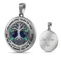 AG0608136 My Mind Still Talks To You Hummingbirds Silver Celtic Knot Tree Of Life Luxury Necklace with Back Engraving