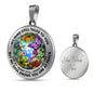 AG2208040 My Mind Still Talks To You Purple Butterflies Flower Luxury Necklace with Back Engraving