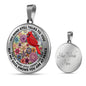 AG2208056 My Mind Still Talks To You Red Cardinals Flower Luxury Necklace with Back Engraving