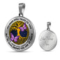 AG0608051 My Mind Still Talks To You Purple Butterflies Gold Celtic Knot Tree Of Life Luxury Necklace with Back Engraving