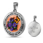 AG2908045 My Mind Still Talks To You Orange Monarch Butterflies Flower Luxury Necklace with Back Engraving