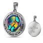AG2008006 My Mind Still Talks To You Turquoise Butterflies Tie DyeTree Of Life Luxury Necklace with Back Engraving