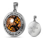 AG2208014 My Mind Still Talks To You Orange Monarch Butterflies Tree Of Life Meditation Luxury Necklace with Back Engraving