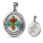 JL2107002 My Mind Still Talks To You Turquoise Butterflies Rose Golden Cross Luxury Necklace with Back Engraving
