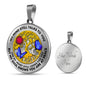 B0706066 My Mind Still Talks To You Blue Butterflies And Tree Of Life Sun And Moon Luxury Necklace with Back Engraving