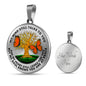 B0706031 My Mind Still Talks To You Orange Butterflies Tree Of Life And Land Color Luxury Necklace with Back Engraving