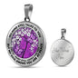 AG2508039 My Mind Still Talks To You Purple Butterflies Flower Luxury Necklace with Back Engraving