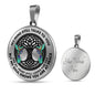 AG0608140 My Mind Still Talks To You Hummingbirds Black Celtic Knot Tree Of Life Luxury Necklace with Back Engraving