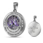My Mind Still Talks To You Purple Butterflies Tree Of Life SP2209011 Luxury Necklace with Back Engraving