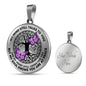 AG0608048 My Mind Still Talks To You Purple Butterflies Black Celtic Knot Tree Of Life Luxury Necklace with Back Engraving