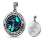 AG2008003 My Mind Still Talks To You Turquoise Butterflies Tree Of Life Luxury Necklace with Back Engraving