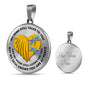 JL1407019 My Mind Still Talks To You Turquoise Dragonflies Heart Wing Gold Luxury Necklace with Back Engraving