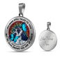 AG2008030 My Mind Still Talks To You Blue Butterflies Rainbow Tree Of Life Luxury Necklace with Back Engraving