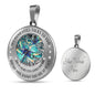 My Mind Still Talks To You Blue Dragonflies Tree Of Life SP2209017 Luxury Necklace with Back Engraving