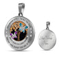 My Mind Still Talks To You Turquoise And Purple Butterflies Wood Tree Of Life SP1909027 Luxury Necklace with Back Engraving