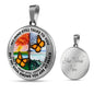 AG2008031 My Mind Still Talks To You Orange Monarch Butterflies Four Seasons Tree Of Life Luxury Necklace with Back Engraving