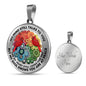 AG2408055 My Mind Still Talks To You Red Cardinals Four Seasons Flower Luxury Necklace with Back Engraving