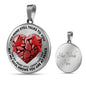 SP0109038 Mind Still Talks To You Red Cardinals Broken Heart Of Rocks Luxury Necklace with Back Engraving