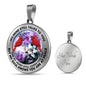 AG2908066 My Mind Still Talks To You Red Cardinals Flower Luxury Necklace with Back Engraving