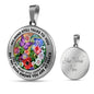 AG2608024 My Mind Still Talks To You Purple Butterflies Flower Luxury Necklace with Back Engraving