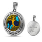 AG0608011 My Mind Still Talks To You Blue Butterflies Gold Celtic Knot Tree Of Life Luxury Necklace with Back Engraving
