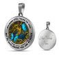 AG2208025 My Mind Still Talks To You Blue Butterflies Gold Tree Of Life Luxury Necklace with Back Engraving