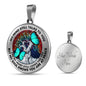 AG2008007 My Mind Still Talks To You Turquoise Butterflies Rainbow Tree Of Life Luxury Necklace with Back Engraving