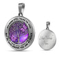 AG2208030 My Mind Still Talks To You Purple Butterflies Tree Of Life Luxury Necklace with Back Engraving