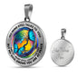 AG2008027 My Mind Still Talks To You Blue Butterflies Tie DyeTree Of Life Luxury Necklace with Back Engraving