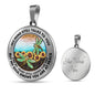 AG2508056 My Mind Still Talks To You Dragonflies Flower Luxury Necklace with Back Engraving