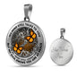 AG2208020 My Mind Still Talks To You Orange Monarch Butterflies Silver Tree Of Life Luxury Necklace with Back Engraving