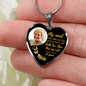 Golden Butterfly My Mind HNLVBC0025 Personalized Memorial Heart Pendant Necklace