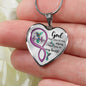 KT0080 Hummingbird God Has You In His Arms I Have You In My Heart Purple Love Infinity Heartbeat Heart Pendant Luxury Necklace with Back Engraving